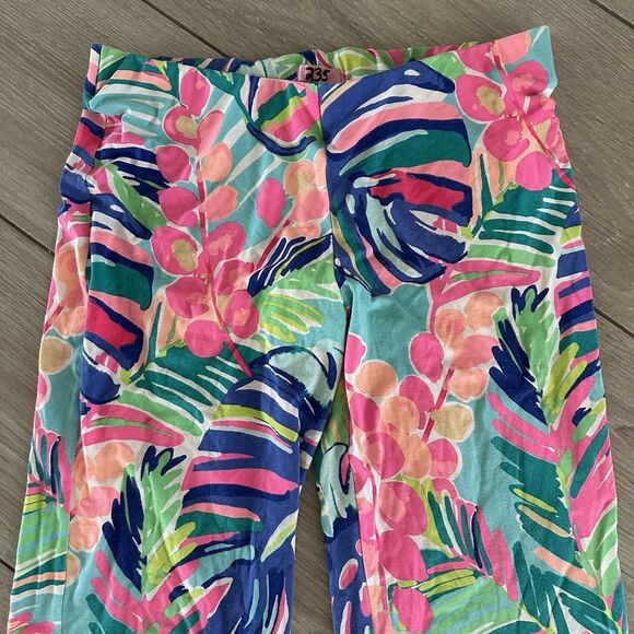 Lilly Pulitzer Georgia May Palazzo Pants Exotic Garden Tropical LARGE Wide Leg - Picture 3 of 6